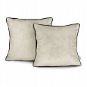 Декоративная наволочка VELVET кремового цвета в стиле гламур, велюр 45x45 ameliahome