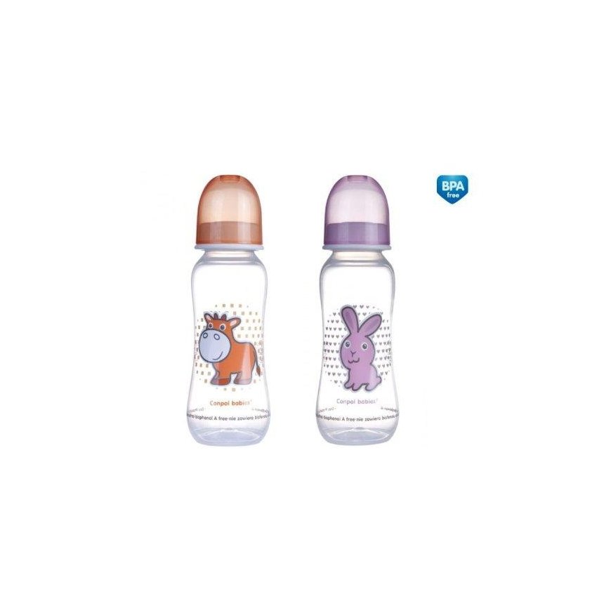 CANPOL BABIES buteliukas, skaidrus, 12 mėn+, 250 ml, 59/200