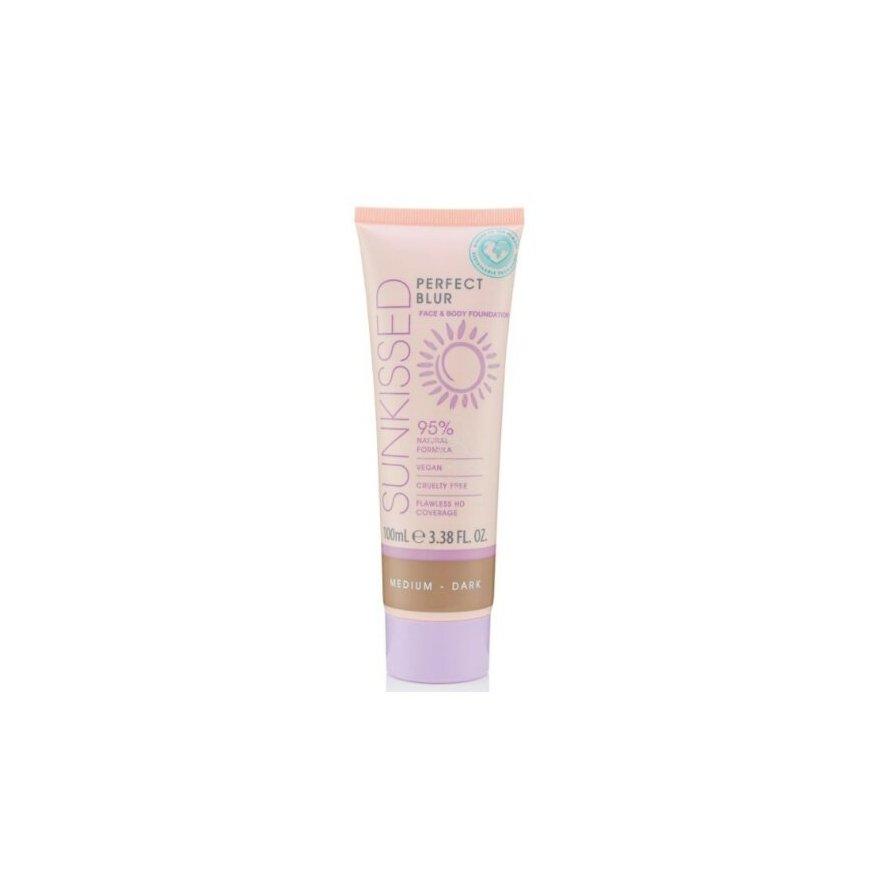 Sunkissed Perfect Blur Base Medium-Dark makeup foundation for face and body, 100 ml