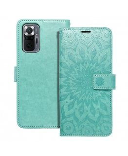 Oem MEZZO knygos dėklas skirtas Xiaomi Redmi Note 10 Pro, mandala žalios spalvos.