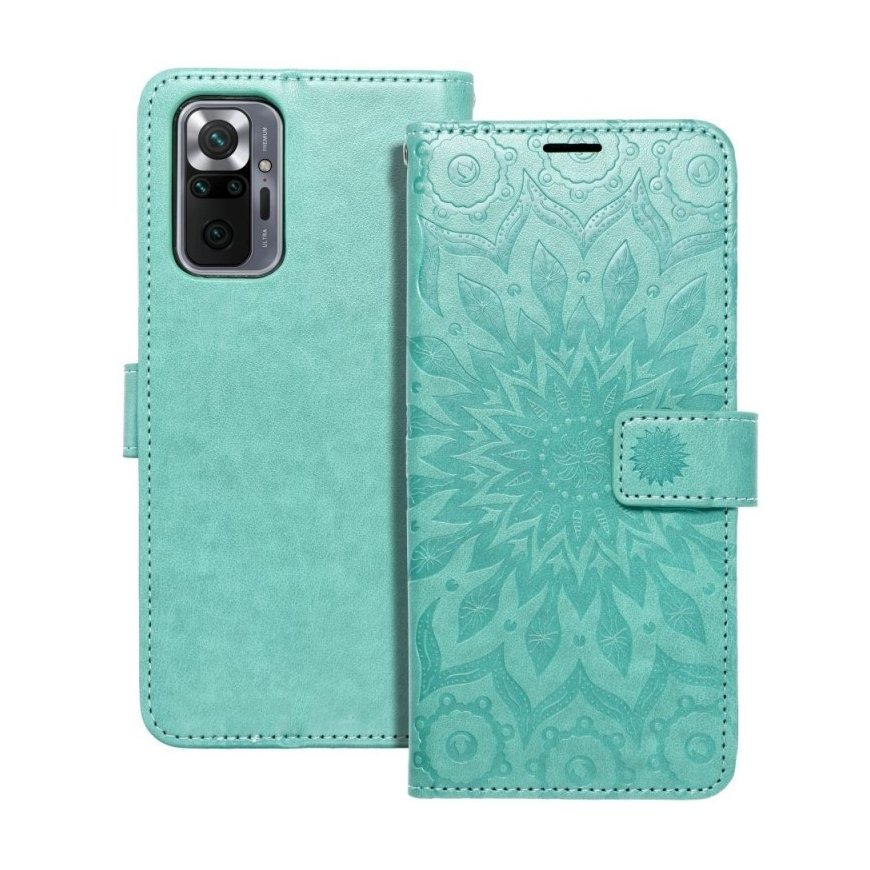 OEM MEZZO Book case for Xiaomi Redmi Note 10 Pro in green mandala color