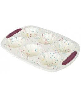 Küpsetamisvorm 6 muffinsile tugevdusega Felice 30 x 20,5 cm koorevärvi AMBITION