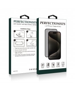 LCD aizsargstikliņš 2.5D Privātuma Perfekcionistiem Apple iPhone 12/12 Pro melns