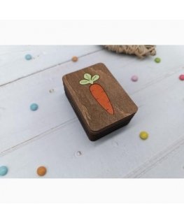 Kind Fox by Wizardi Yuliya Ausianikava individual activity according to certificate No. 1201908 Wooden box. Carrot KF057/32