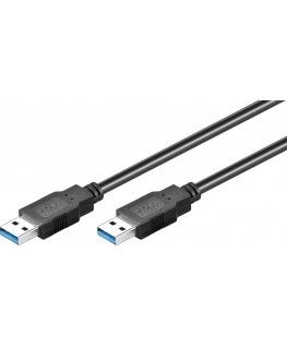 Goobay USB 3.0, USB A - USB A, 3m USB кабель USB 3.2 Gen 1 (3.1 Gen 1) Черный