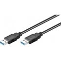 Goobay USB 3.0, USB A - USB A, 3m USB-kaabel USB 3.2 Gen 1 (3.1 Gen 1) Must Goobay USB 3.0, USB A - USB A, 3m USB-kaabel USB 3.2 Gen 1 (3.1 Gen 1) Must