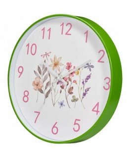 Home Styling Collection Wall Clock with Floral Motif, Ø 30 cm