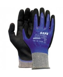 Cut-resistant (5/D level) protective gloves M-Safe Full-Nitrile Cut, 14-705, nylon/lycra/HPPE/glass fiber, full nitrile coating,