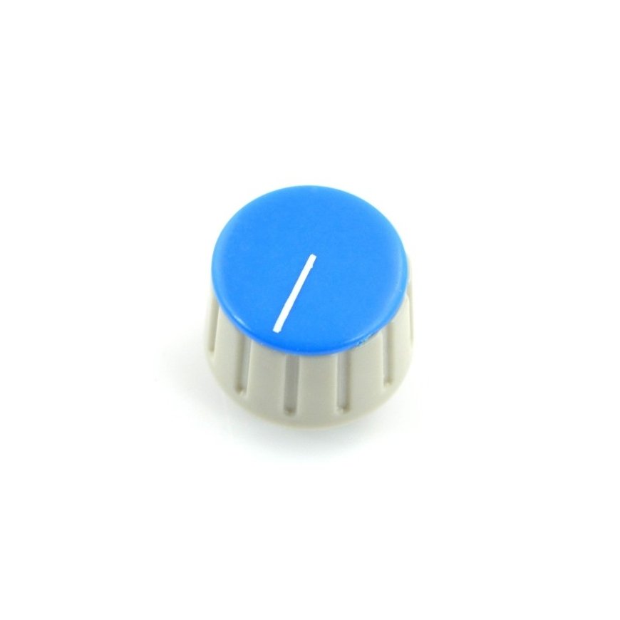Oem potenciometra rokturis GS18 pelēki zils - 6/18 mm