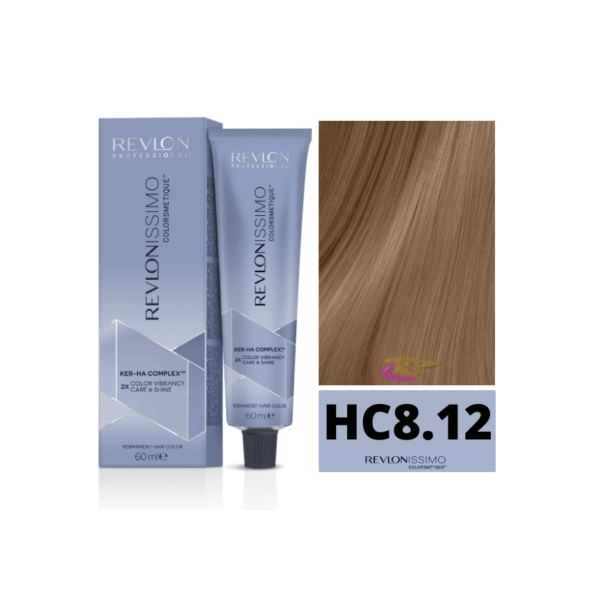 "Revlonissimo Colorsmetique" Hair Dye High Coverage 8.12 - Cool Blonde 60ml
