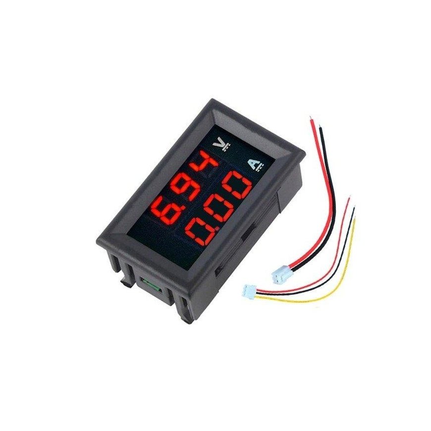 Oem voltmetras ir ampermetras 0-100V - 50A - 0.28" raudonas/raudonas - korpusas – 2