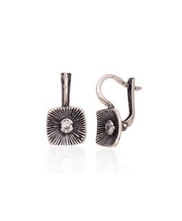 Moiss Minimalist Silver Earrings with Stones E000142