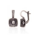 Moiss Minimalist Silver Earrings with Stones E000142 Moiss Minimalist Silver Earrings with Stones E000142