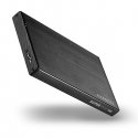 Axagon EE25-XA6 tallennusaseman kotelo HDD-/SSD-kotelo musta 2.5"