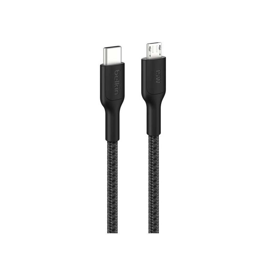 Belkin BoostCharge Pro USB kabelis 1 m USB C Micro-USB A Melns