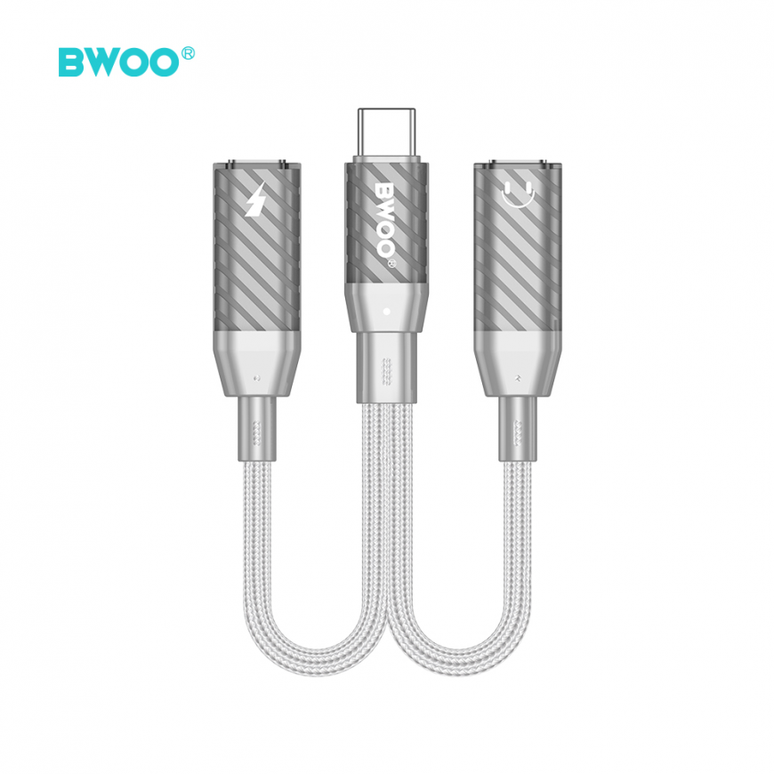 BWOO 2 in 1 Adapter 2 Type C ports to 3.5MM Jack BZ68 – 4