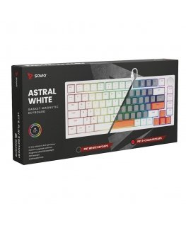 Savio ASTRAL WHITE JADE 3 COLOURS keyboard Gaming USB QWERTY US International