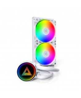 Montech LightFlow ARGB 240 Procesors Universāls šķidruma dzesētājs 12 cm Balts 1 pcs