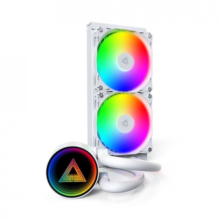 Montech LightFlow ARGB 240 Protsessor Kõik-ühes vedelikujahuti 12 cm Valge 1 tk