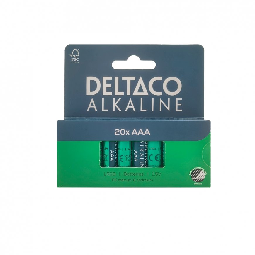 Deltaco LR03-20B baterija Vienreizējas lietošanas baterija