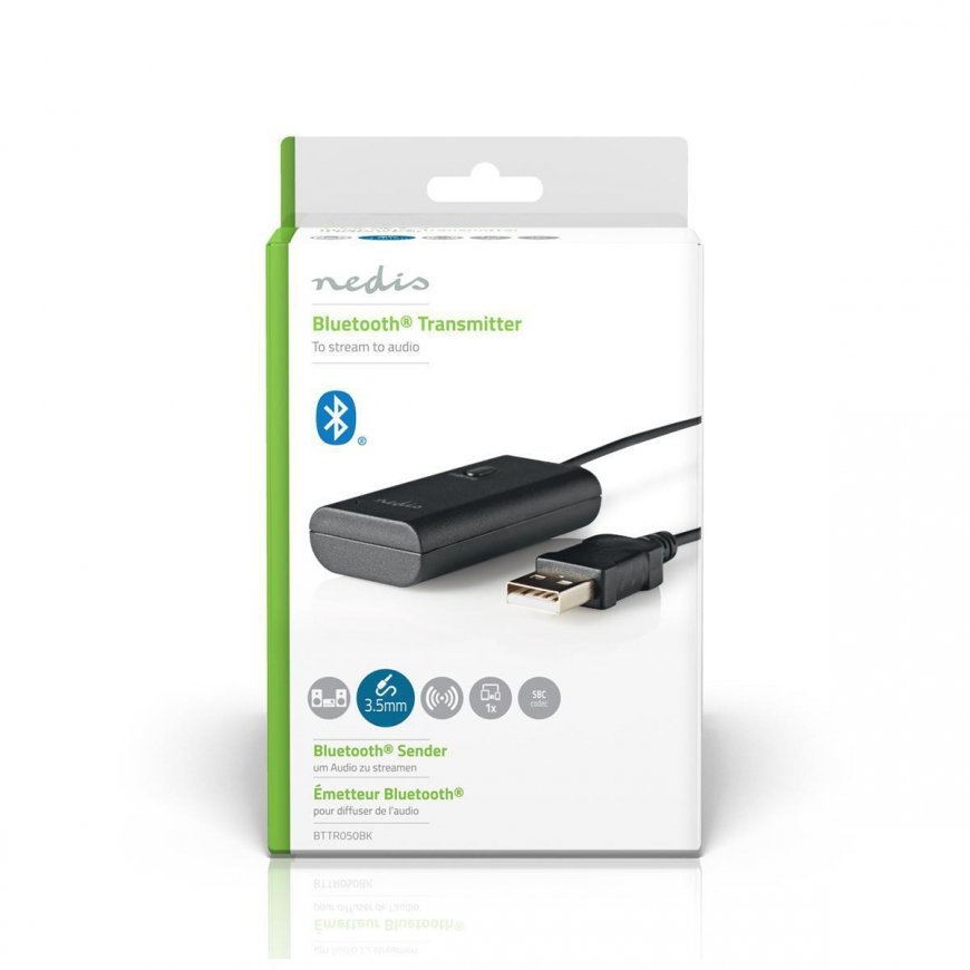 Nedis BTTR050BK juhtmeta helisaatja AUX + USB 10 m Must – 4