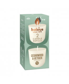 Sveces Clean Light uzpildes sveces 2 gab. cedarwood & vetiver