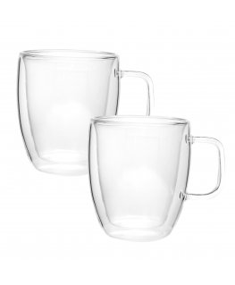 2 dvigubų sienelių stiklo puodelių rinkinys 250 ml, 9000, Kamill