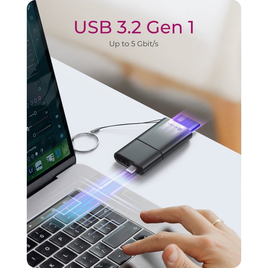 ICY BOX 2-in-1 Card Reader via USB Type-A & USB Type-C Interface – 5