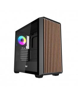 Darkflash DS900WD ATX-tietokonekotelo (musta) + 4 tuuletinta
