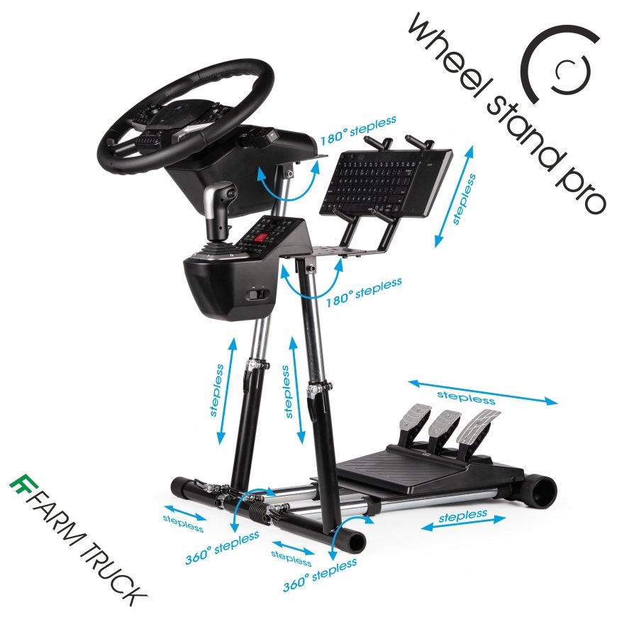 Wheel Stand Pro Farm Truck steering wheel stand, black