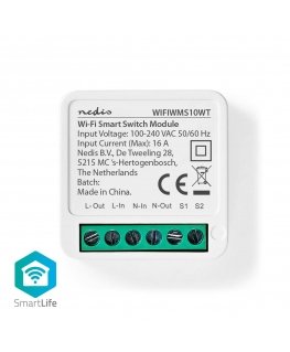 Nedis WIFIWMS10WT valgustikontroller nutikoju Juhtmega ühendatud & juhtmevaba Valge
