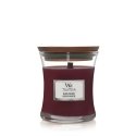 WoodWick Black Cherry vaska svece Apaļš Kazene, Cukurniedru cukurs, Granātābols Sarkans 1 pcs