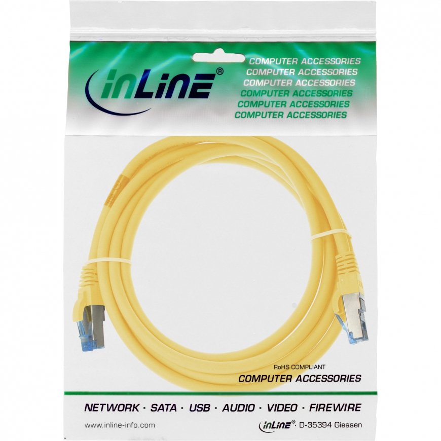 InLine 76802Y võrgukaabel Kollane 2 m Cat6a S/FTP (S-STP) – 4