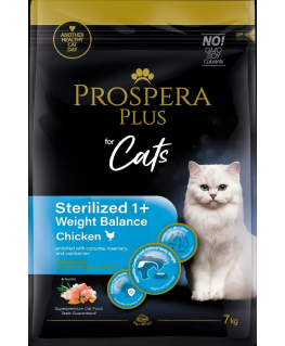 Barība kaķiem – Prospera Plus Sterilized 1+ Chicken Weight Balan