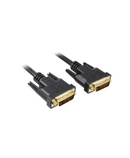 Sharkoon 5m DVI-D to DVI-D (24+1) DVI кабель Черный