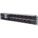 Intellinet 714051 tehonjakeluyksikkö 15 AC-pistorasia(a) 2U Alumiini, musta Intellinet 714051 tehonjakeluyksikkö 15 AC-pistorasia(a) 2U Alumiini, musta