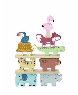 Tooky Toys Balancing Wooden Table Game Happy Animals