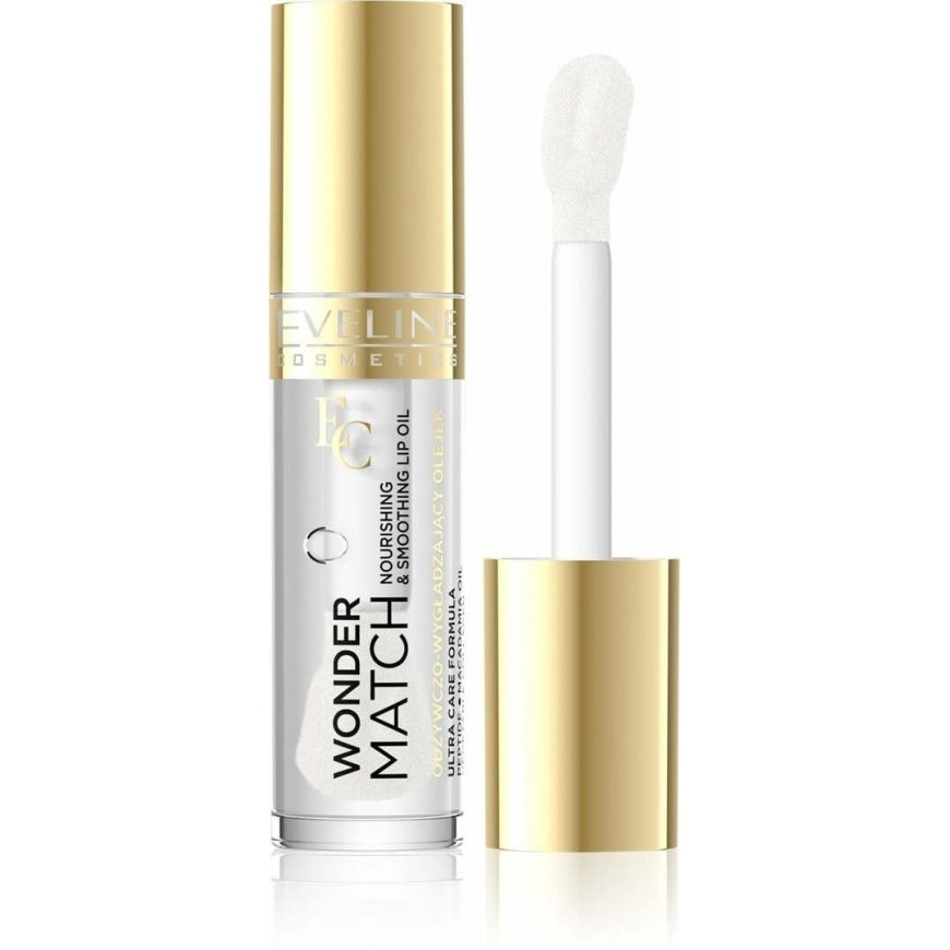 Eveline Cosmetics Wonder Match moisturizing & smoothing lip oil 01 Clear, 5 ml