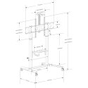 Techly ICA-TR230 передвижная тумба/стойка для мультимедиа Черный Плоская панель Передвижная тумба дл