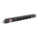 Lanberg PDU-05E-0200-IEC-BK energosadales vienība, PDU 5 Maiņstrāvas izvade (-s) 1U Melns Lanberg PDU-05E-0200-IEC-BK energosadales vienība, PDU 5 Maiņstrāvas izvade (-s) 1U Melns