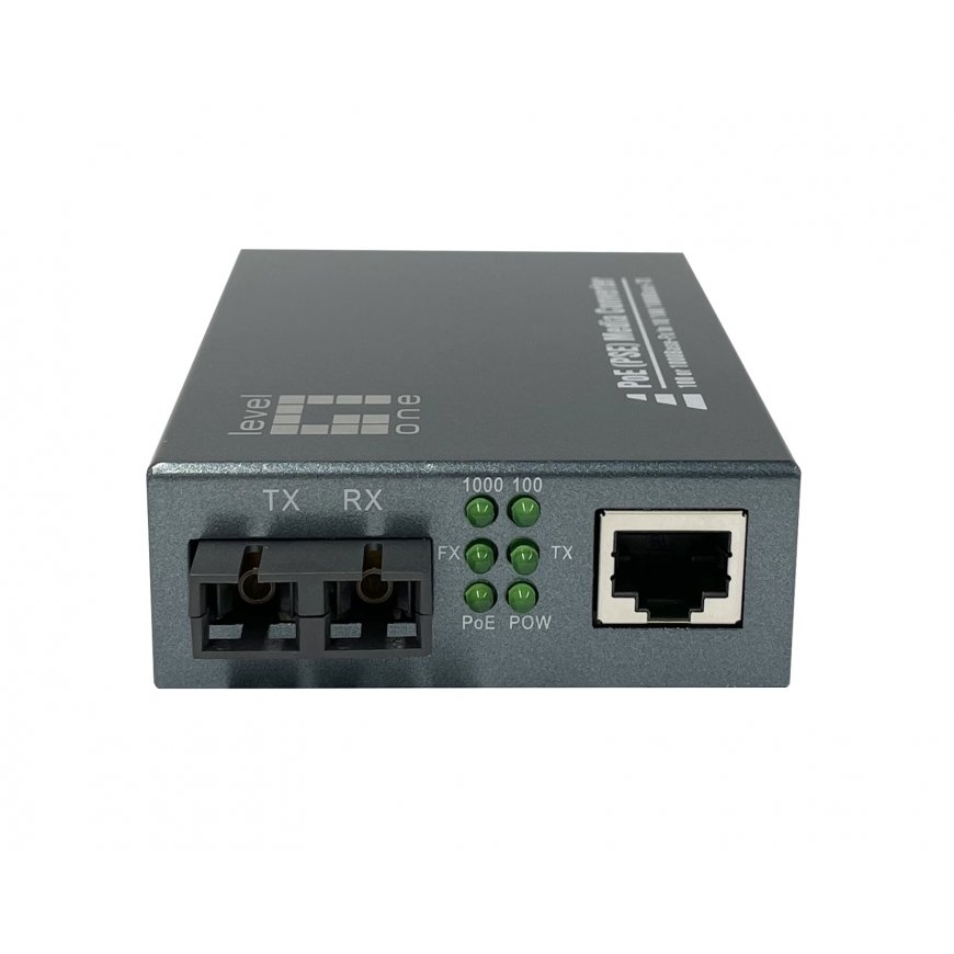 LevelOne GVT-2014 verkon mediamuunnin 1000 Mbit/s 1310 nm Yksittäistila Harmaa