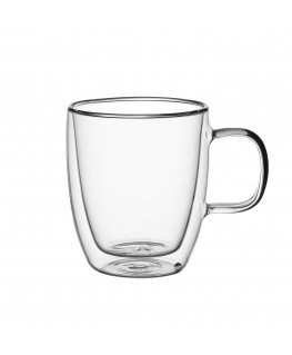 Set of 2 double-wall glass mugs 350 ml, 9001, Kamille