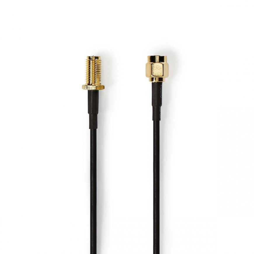Nedis CSGL02210BK20 coaxial cable 2 m RP-SMA Black