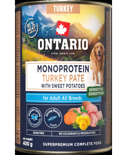 Konservi suņiem - Ontario Adult canned food, monoprotein turkey
