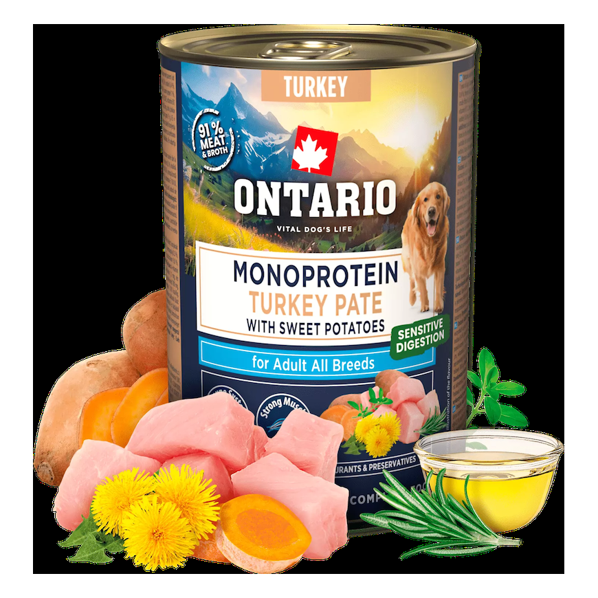 Konservi suņiem - Ontario Adult canned food, monoprotein turkey – 2