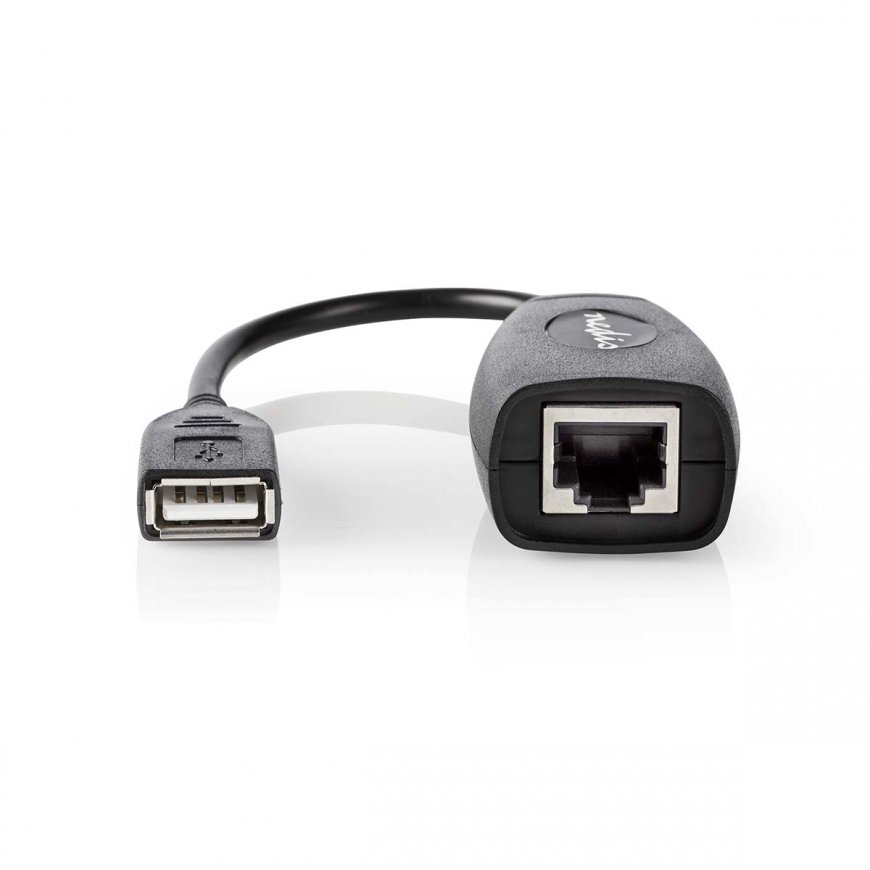 Nedis CCGB60EXTBK500 kabeļu spraudņu pāreja RJ-45 USB 1.1 Type-A Melns