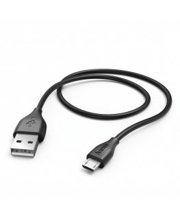 Hama 1.4m, USB2.0-A/USB2.0 Micro-B USB kabelis 1,4 m USB A Micro-USB B Melns
