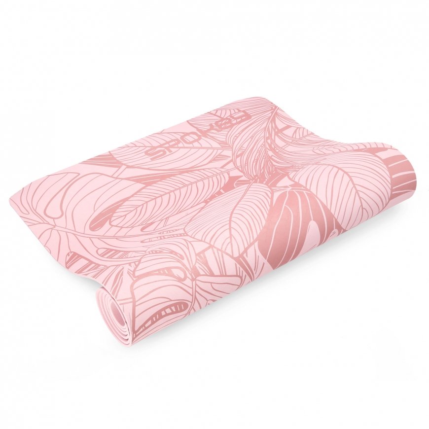 Spokey LEAF jogas paklājs Termoplastiska elastomēra (TPE) Rozā – 2