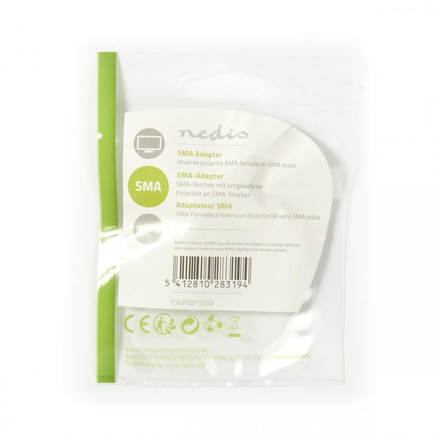 Nedis CSGP02112GD гендерный адаптер SMA Female SMA Male Золото – 4