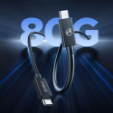 Orico USB4 Thunderbolt5 Cable 80Gbps 240W USB-C to USB-C 1m - Bl Orico USB4 Thunderbolt5 Cable 80Gbps 240W USB-C to USB-C 1m - Bl